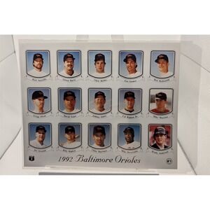 MLB Photo Print 1992 Baltimore Orioles Cal Ripken Jr 8x10 Team Sheet